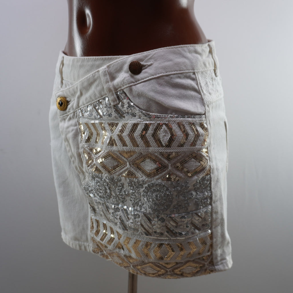 Falda Desigual para Mujer Usada - Blanca, M