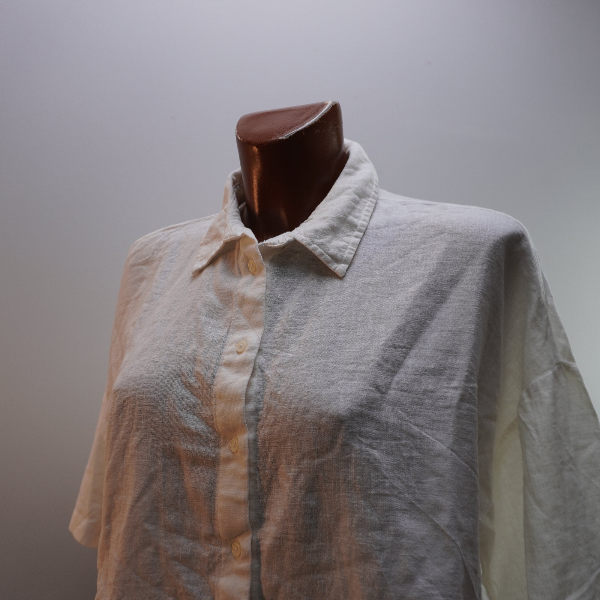 Camisa Henley Italian Style para Mujer Usada - Beige, XL