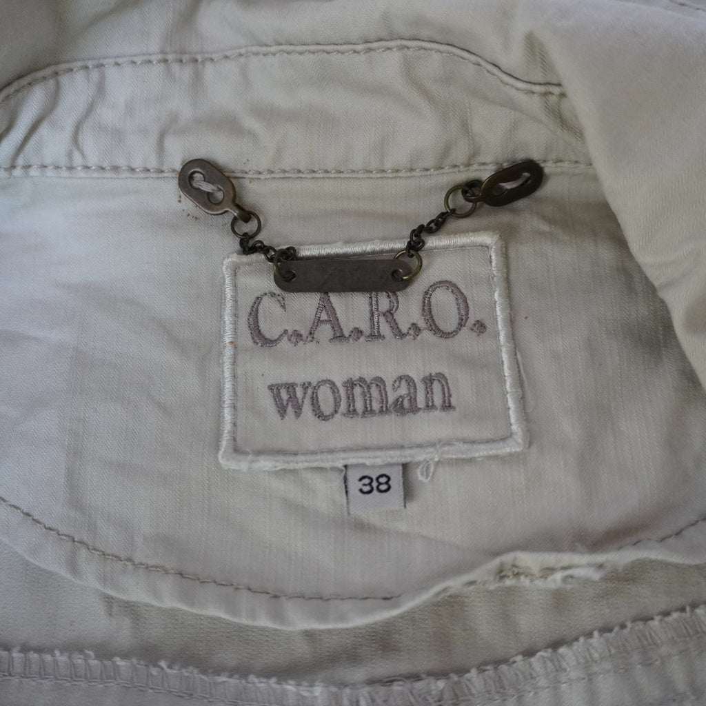 Cazadora Vaquera Caro para Mujer Usada - Beige, M