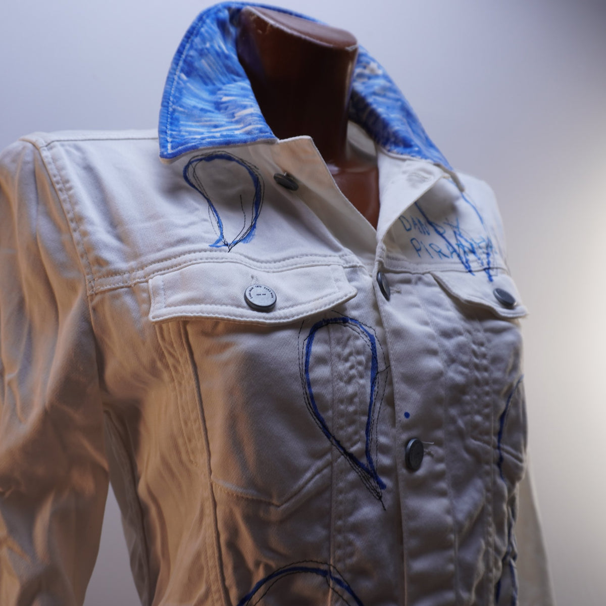 Cazadora Vaquera Italian Style para Mujer Usada - Blanca, L