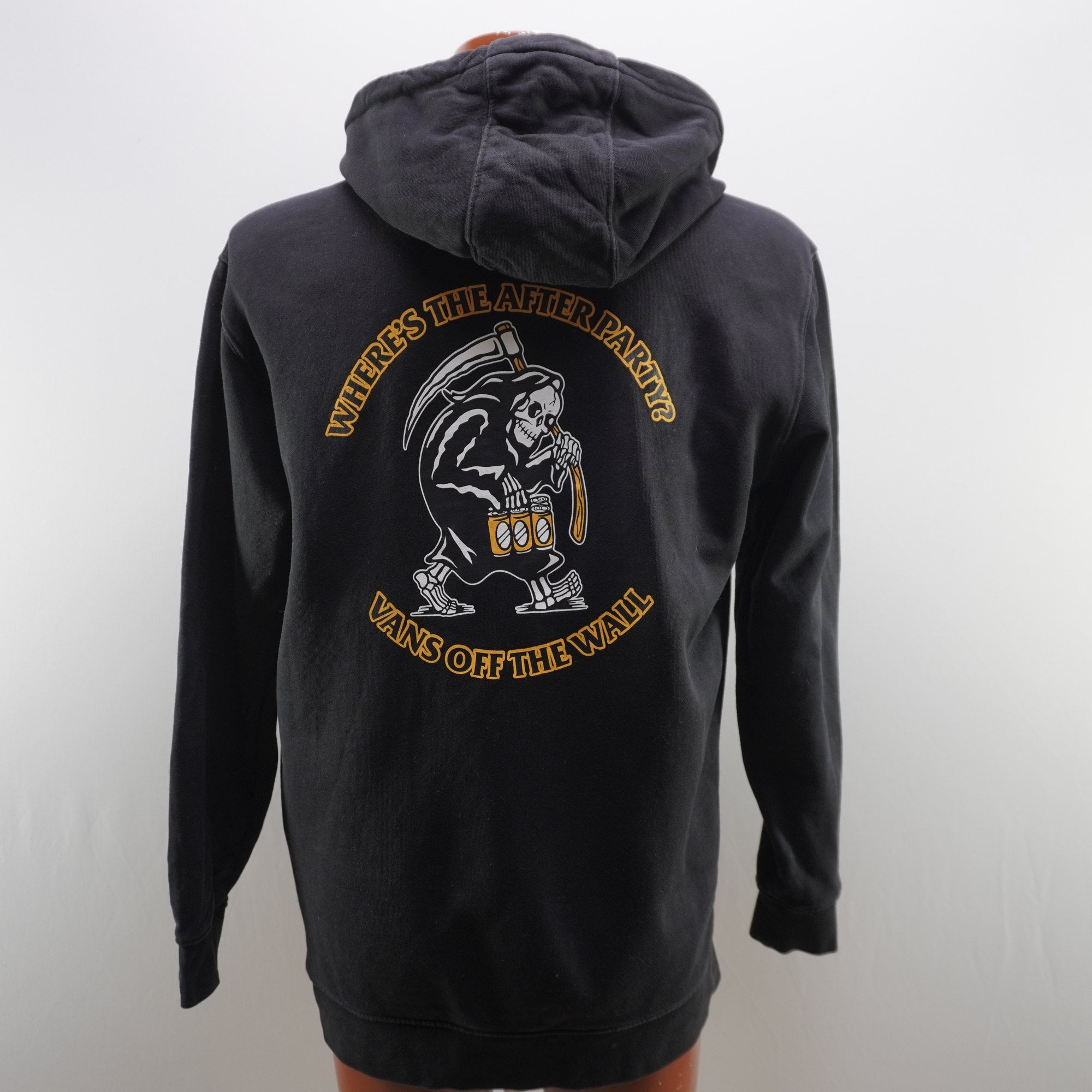 Sudadera con Capucha Vans para Hombre Usada - Negra, Muy Buen Estado