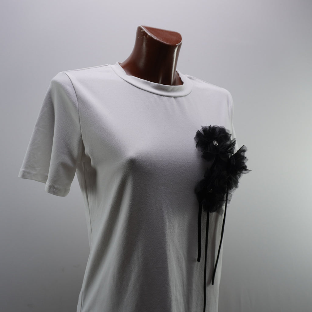 Camiseta de Manga Corta Italian Style para Mujer Usada - Blanca, S