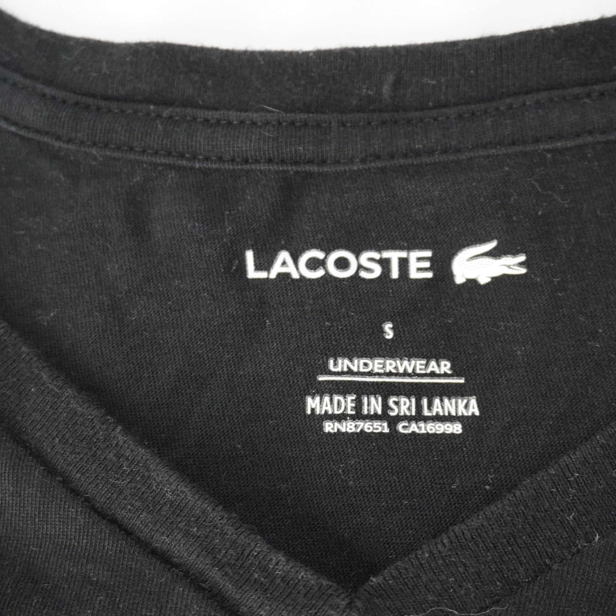 Camiseta Lacoste para Mujer Usada - Negra, S