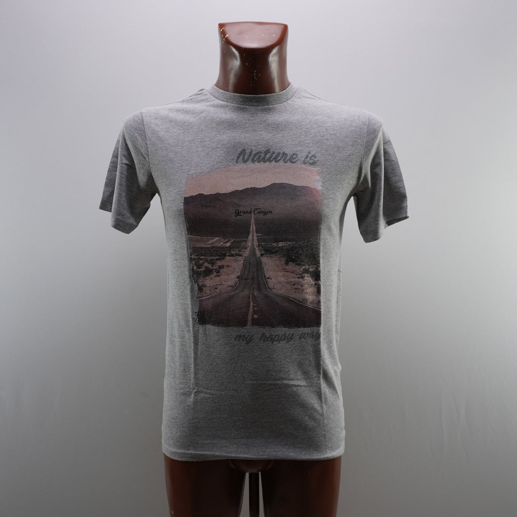 Camiseta de Manga Corta Nature Te para Hombre Usada - Gris, S