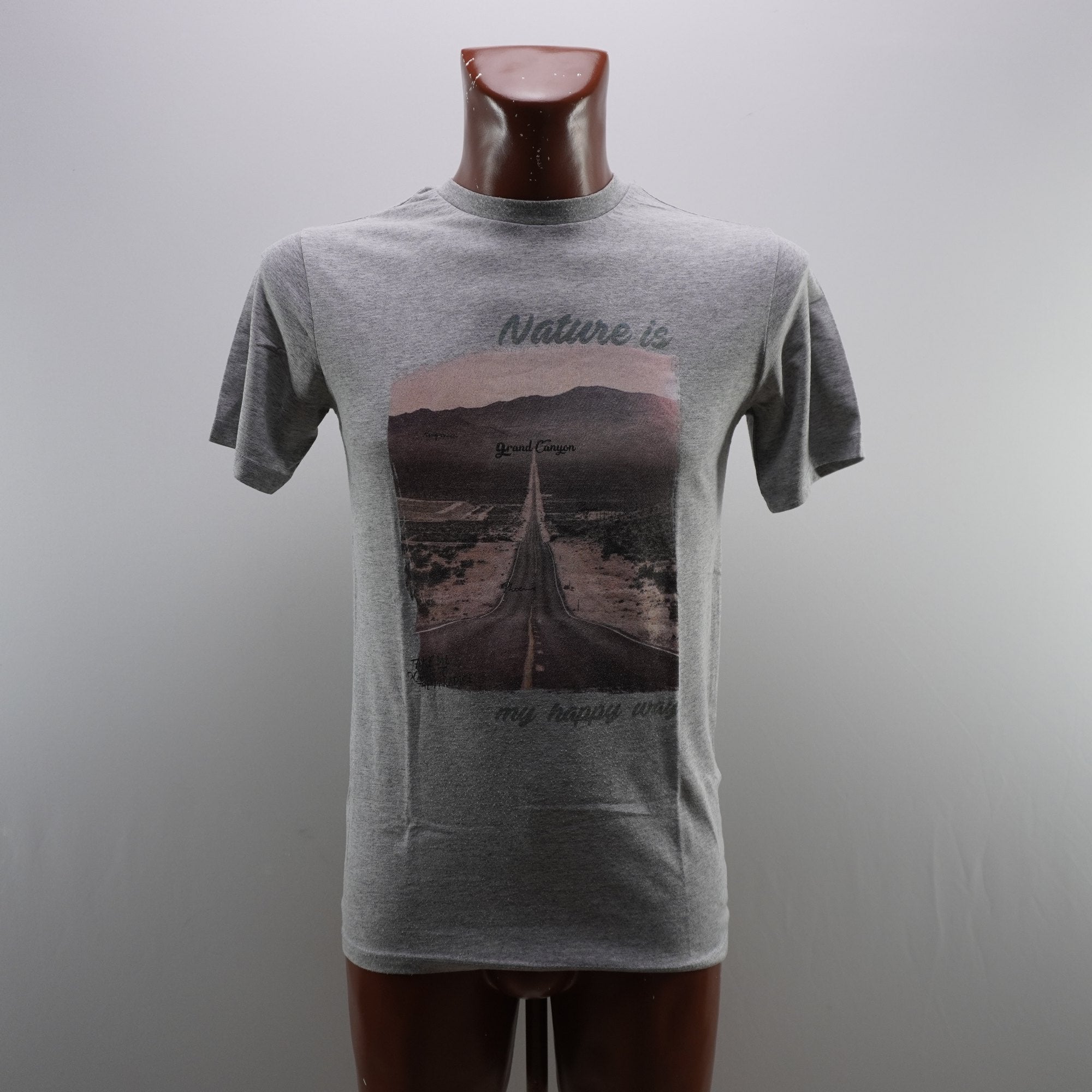 Camiseta de Manga Corta Nature Te para Hombre Usada - Gris, S