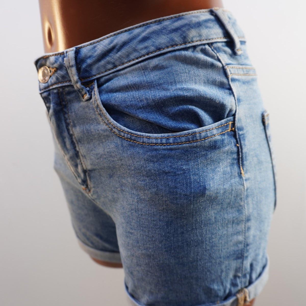 Pantalones Cortos Vaqueros MNG para Mujer Usados - Azul, XS