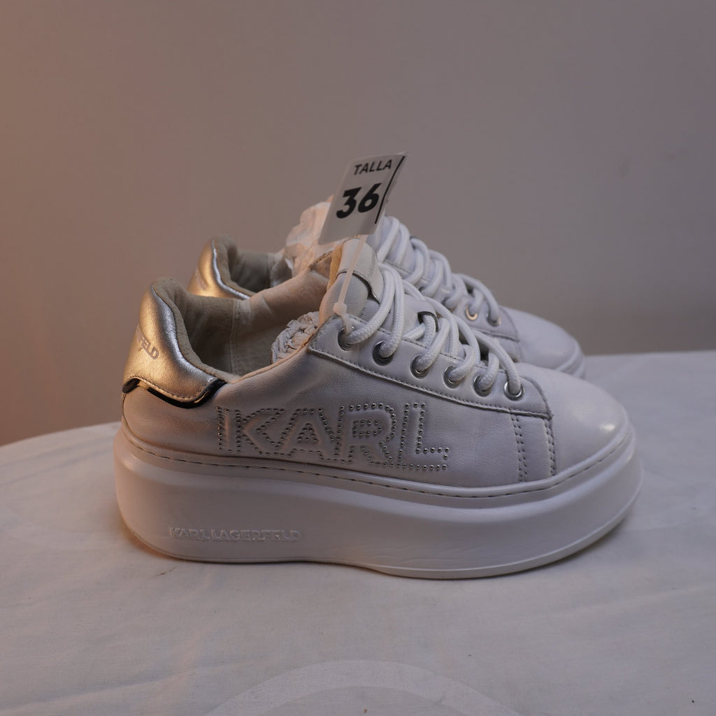 Zapatillas Karl Lagerfeld para Mujer Usadas - Blancas, Talla 36