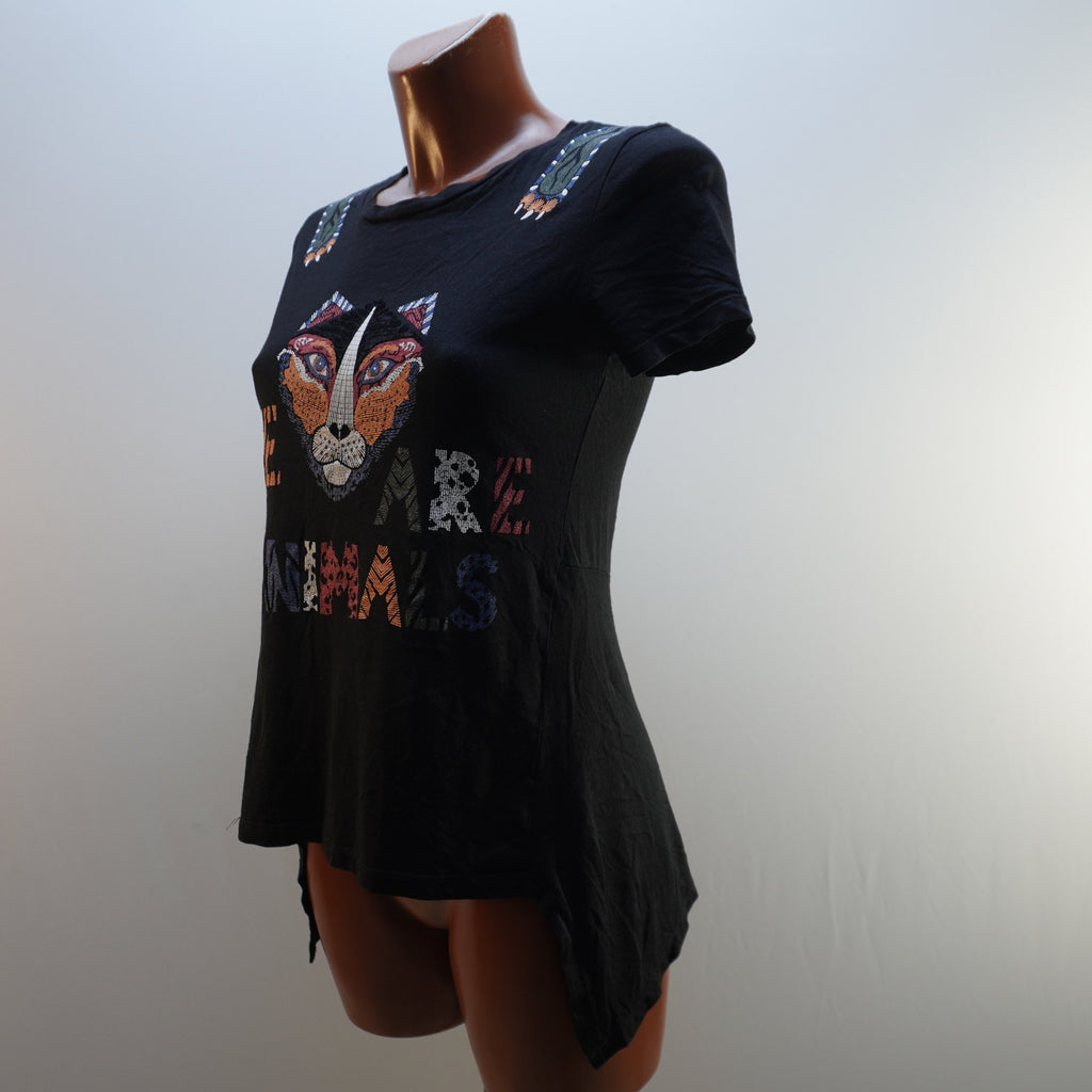 Camiseta Desigual para Mujer Usada - Negra, S