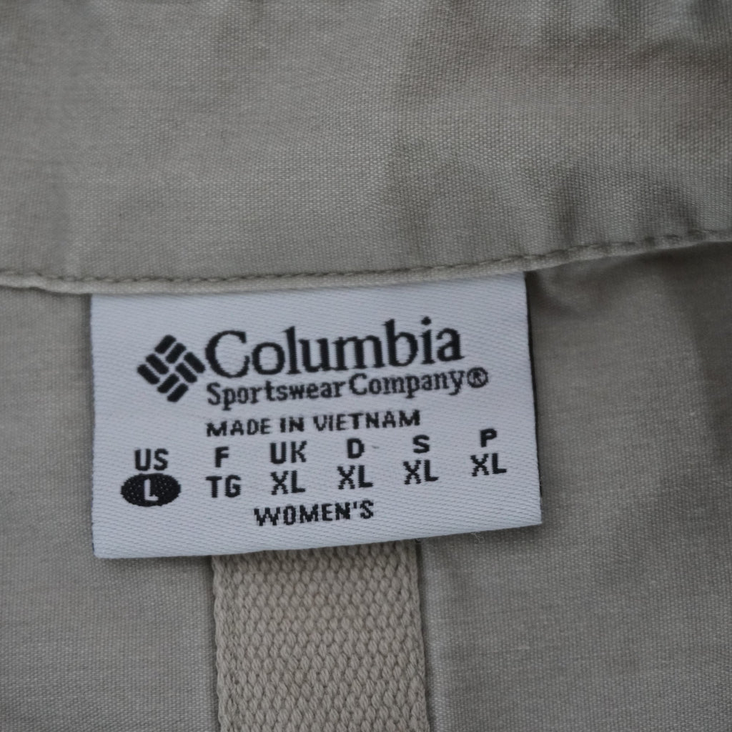Camiseta de Manga Corta Columbia para Mujer Usada - Beige, XL