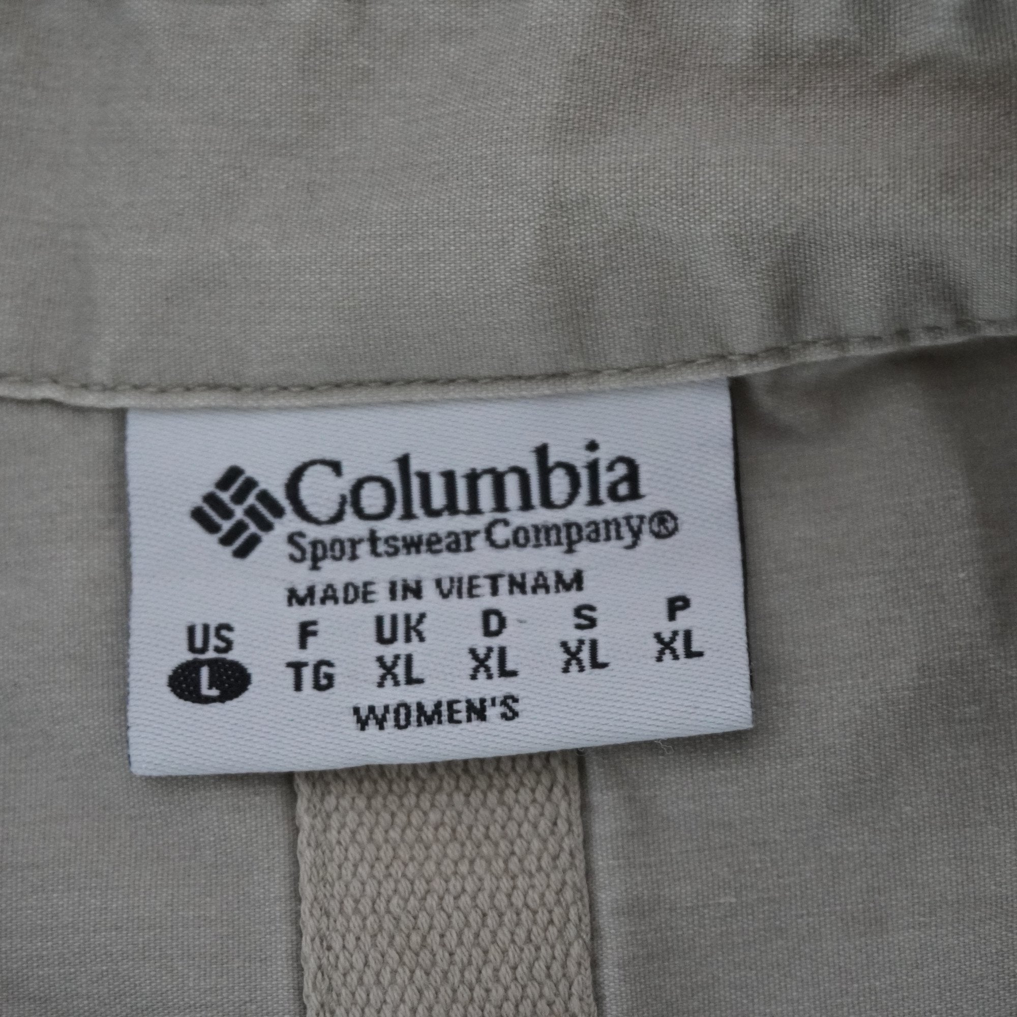 Camiseta de Manga Corta Columbia para Mujer Usada - Beige, XL