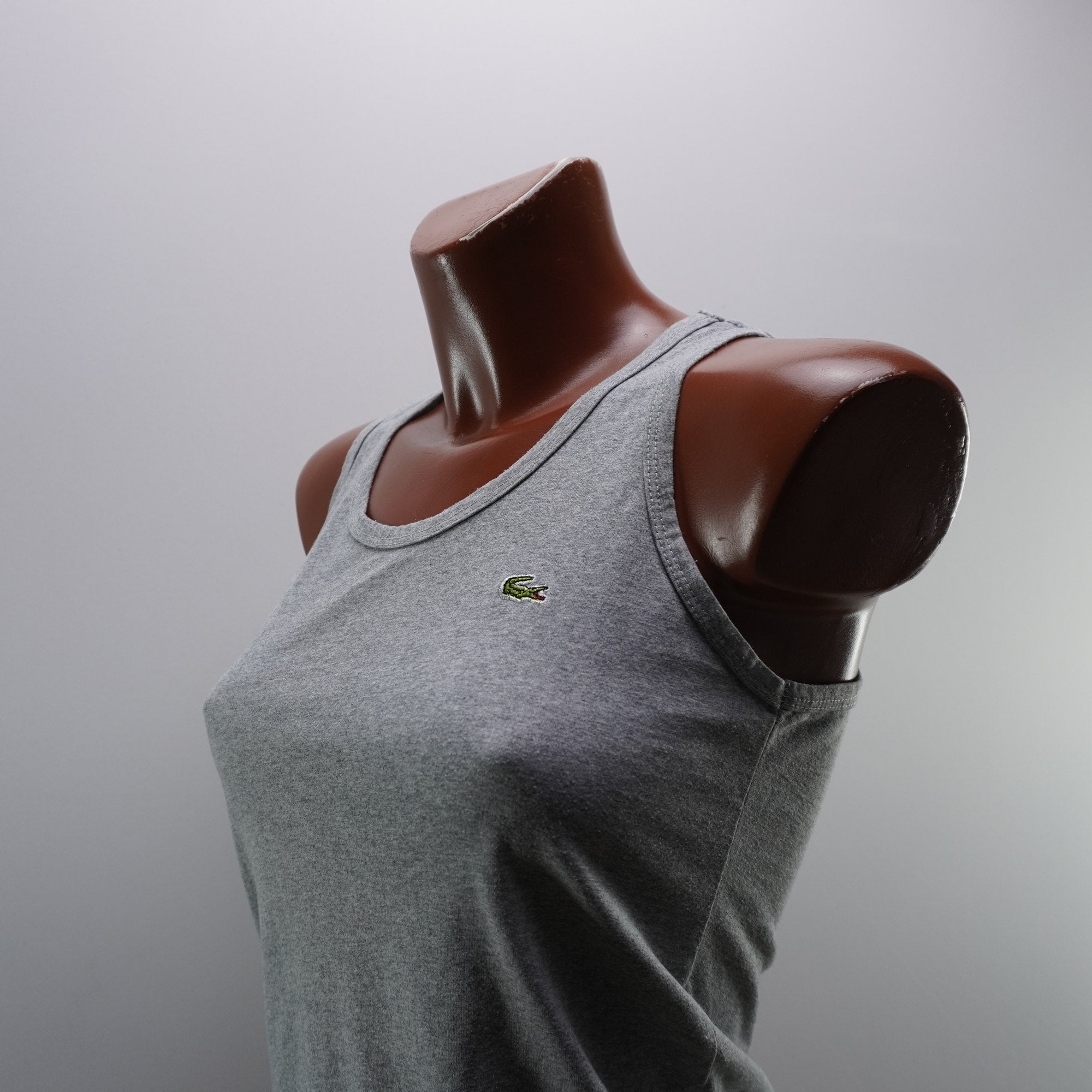 Camiseta Lacoste para Mujer Usada - Gris, M