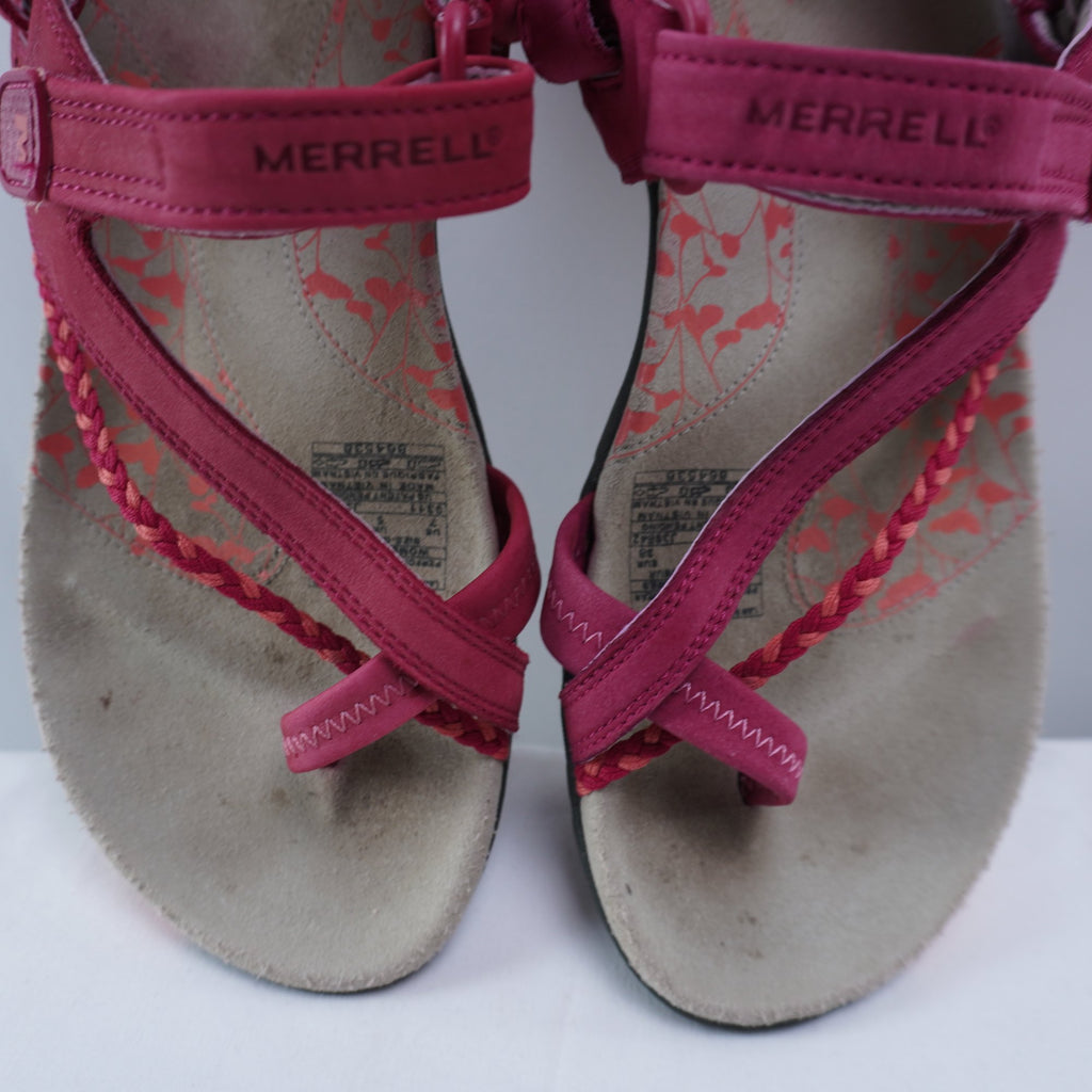 Sandalias Merrell para Mujer Usadas - Rojas, Talla 38