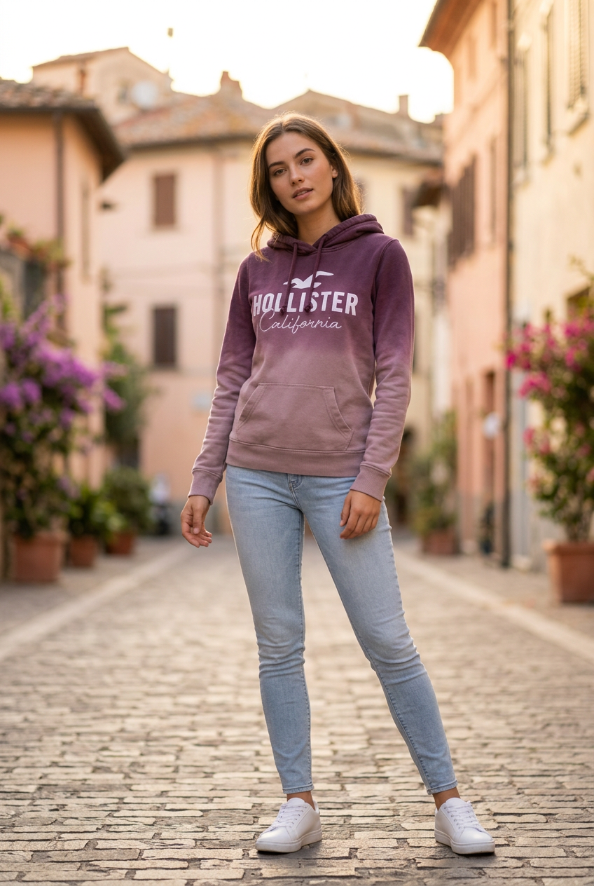 Gebrauchtes Hollister-Sweatshirt für Damen - Mehrfarbig, S