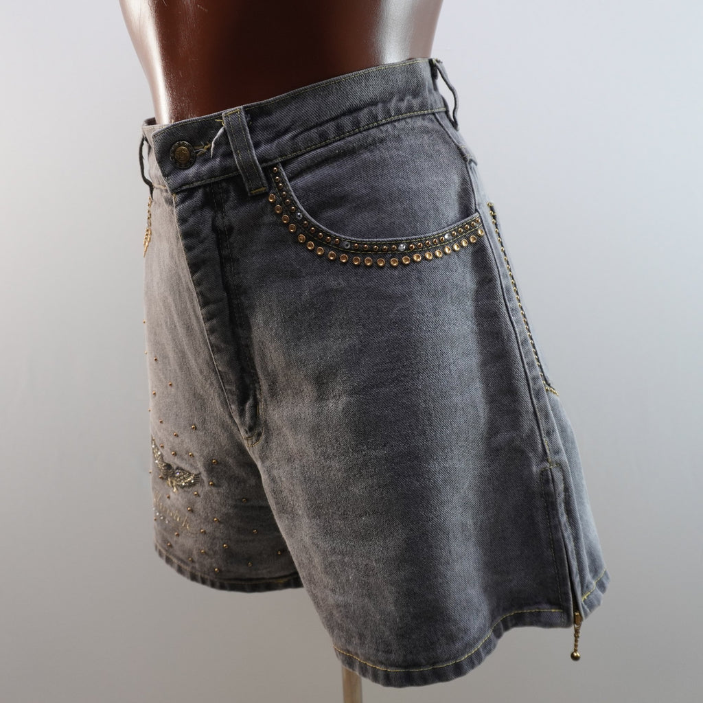 Pantalones Cortos Vaqueros Munich para Mujer Usados - Gris, M