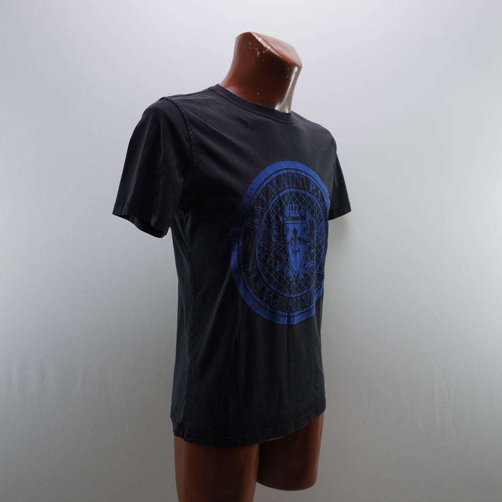 Camiseta de Manga Corta Balmain para Hombre Usada - Negra, M