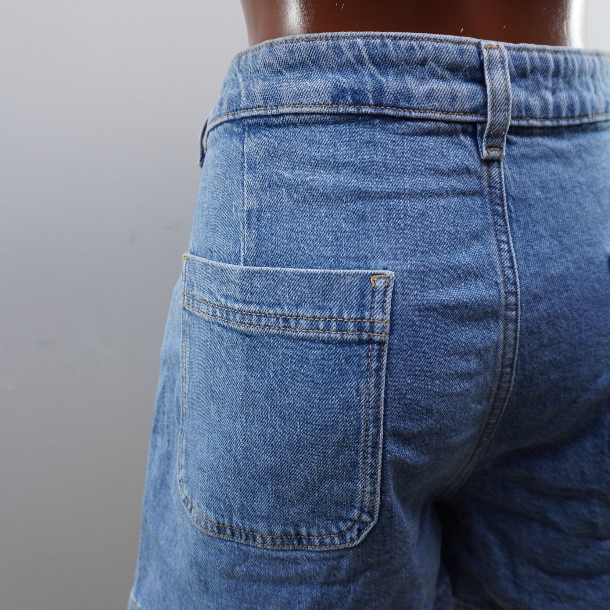 Pantalones Cortos Vaqueros MNG para Mujer Usados - Azul, XXL