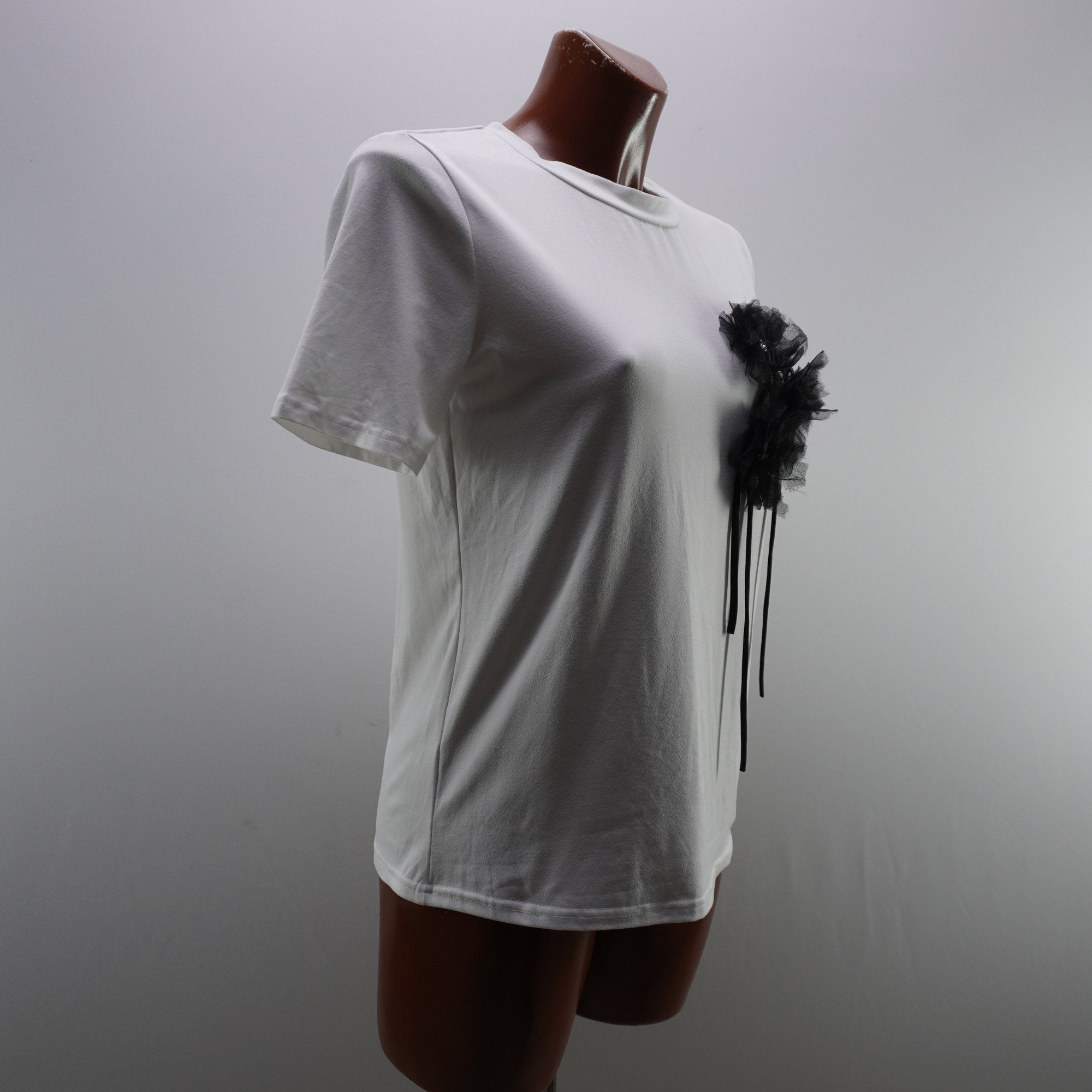 Camiseta de Manga Corta Italian Style para Mujer Usada - Blanca, S