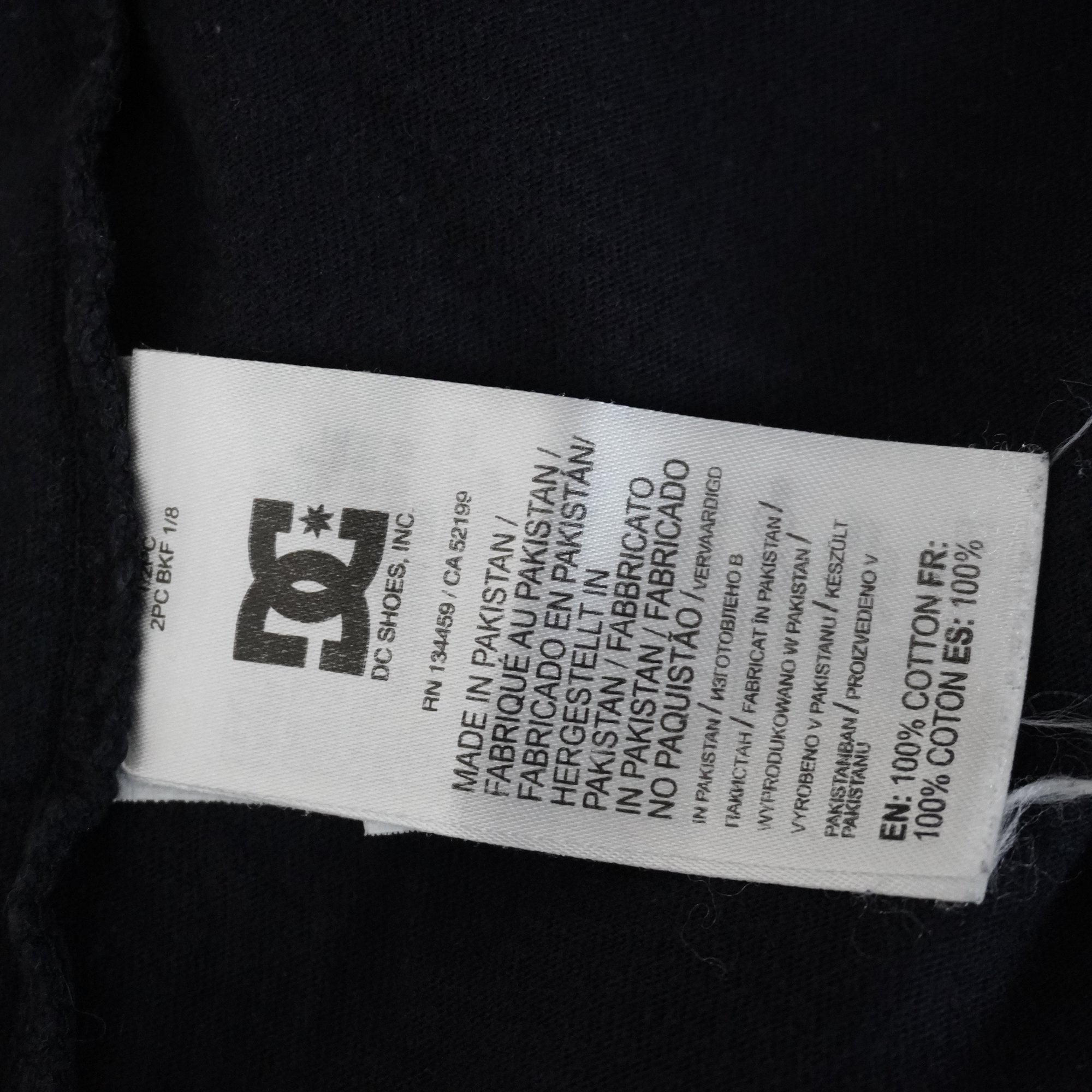 Camiseta de Manga Corta DC Shies para Hombre - Negra, S, Usada en Muy Buen Estado