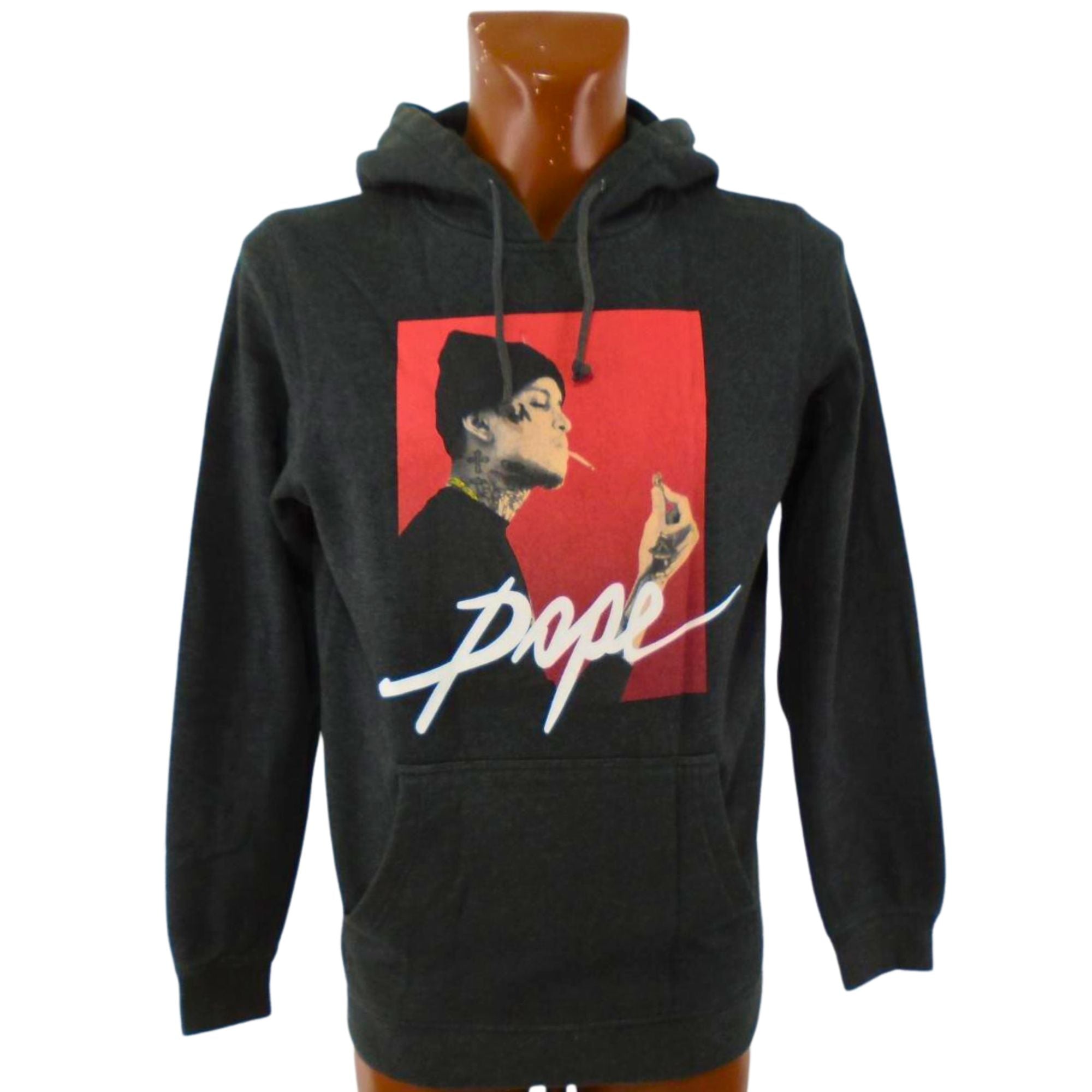 Sudadera con capucha negra Mister Tee para hombre - Talla M, Excelente estado de uso