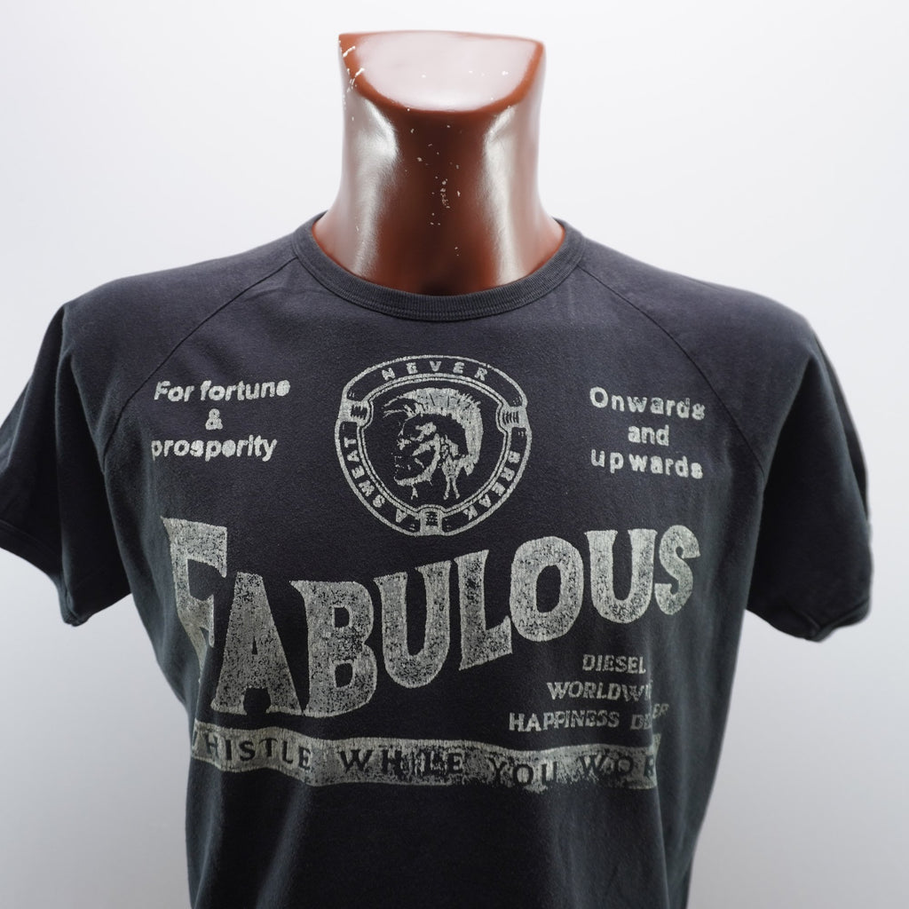 Camiseta de Manga Corta Diesel para Hombre Usada - Negra, L