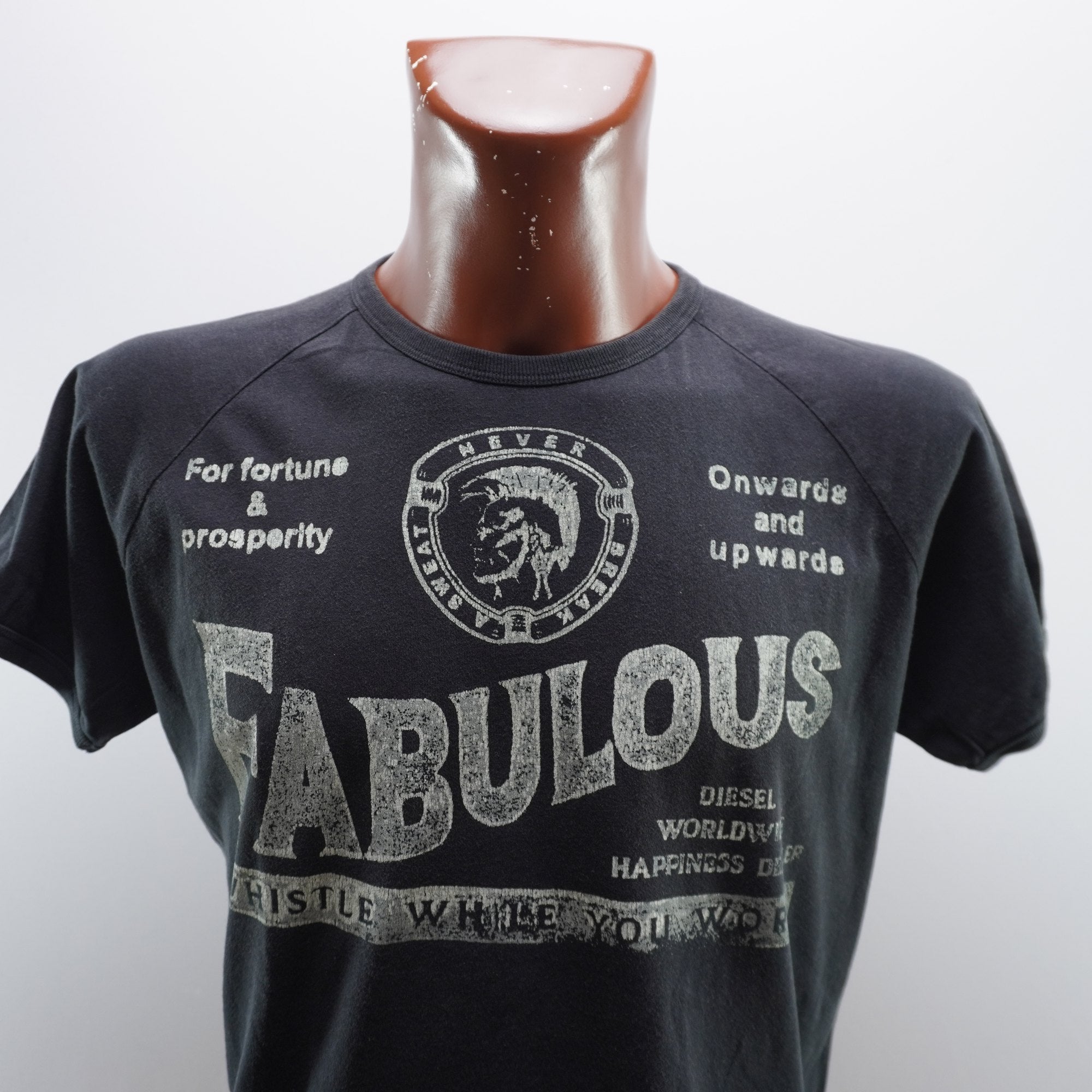 Camiseta de Manga Corta Diesel para Hombre Usada - Negra, L