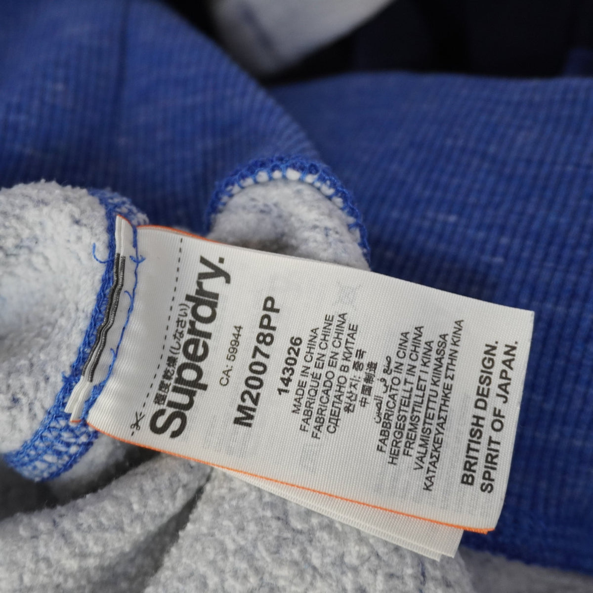Sudadera con Capucha Superdry para Hombre Usada - Azul, L
