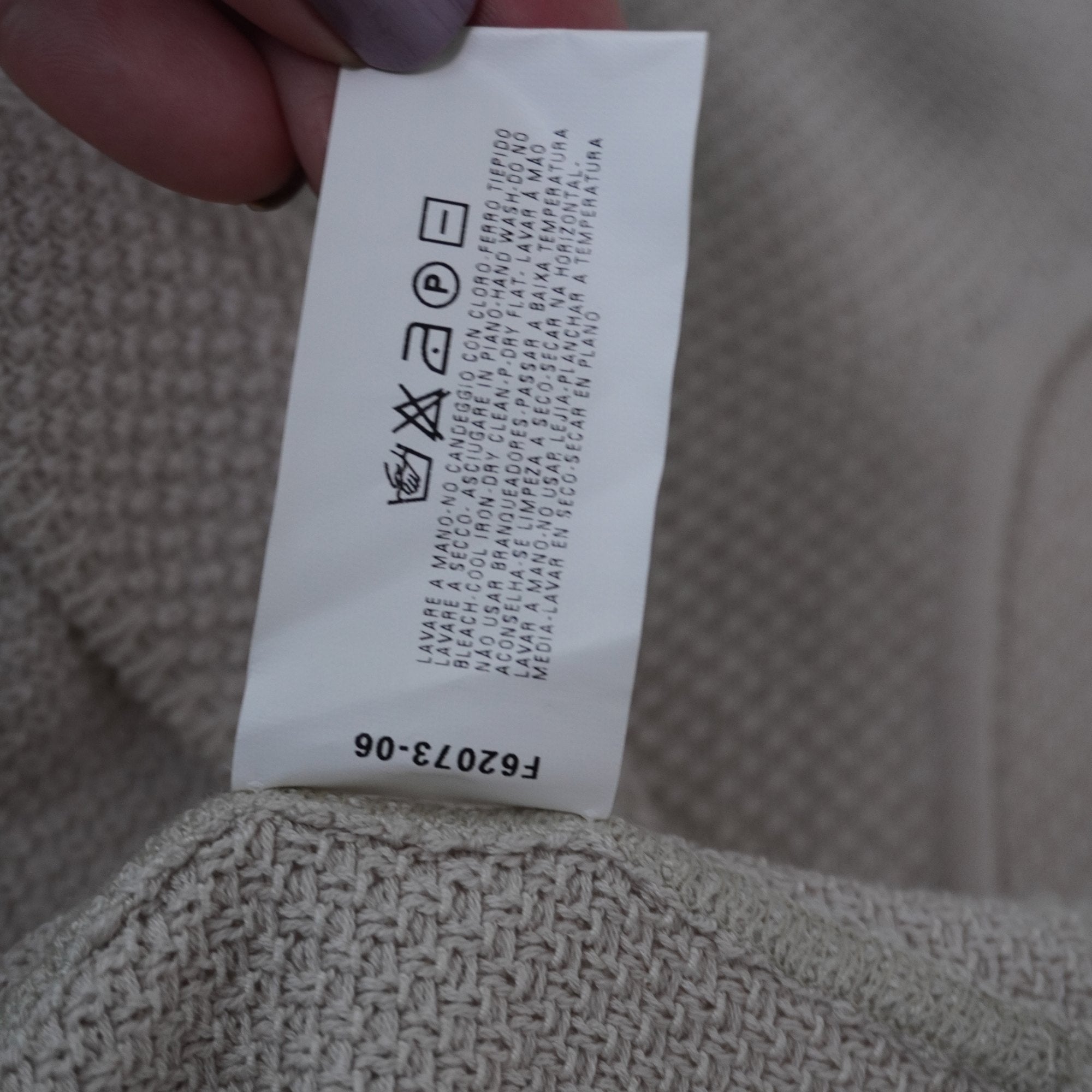 Camiseta de Manga Corta Armani para Mujer Usada - Beige, L