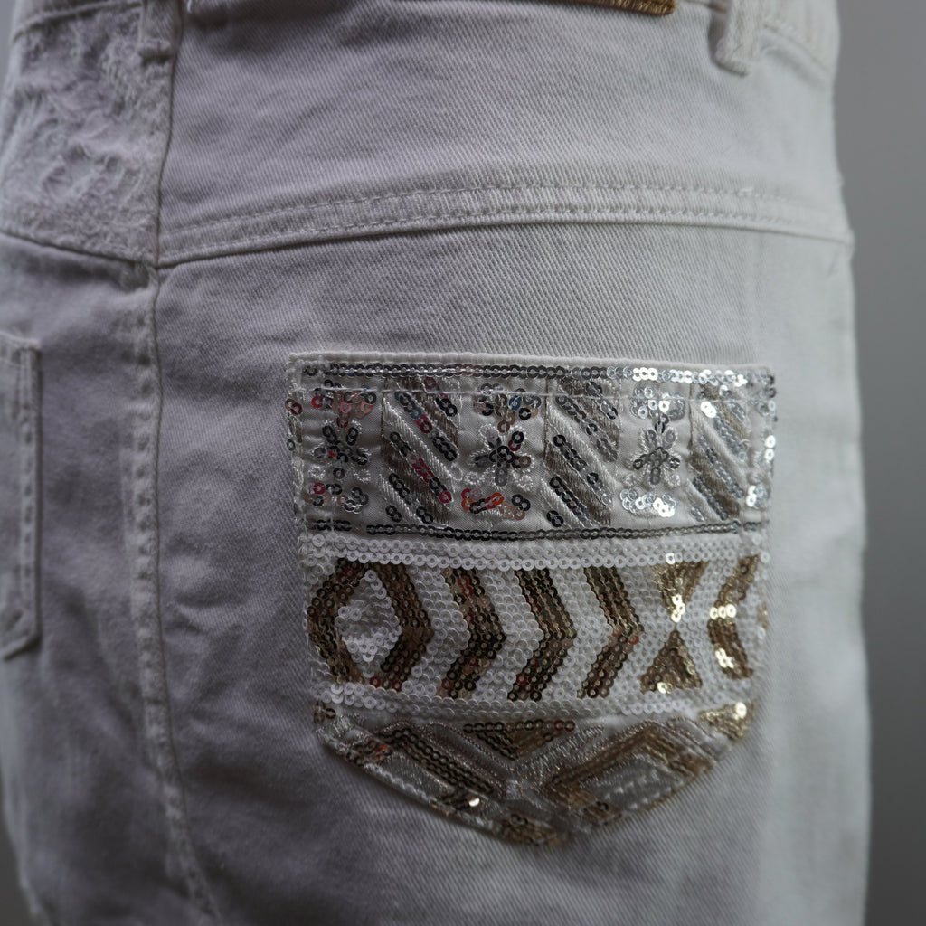 Falda Desigual para Mujer Usada - Blanca, M