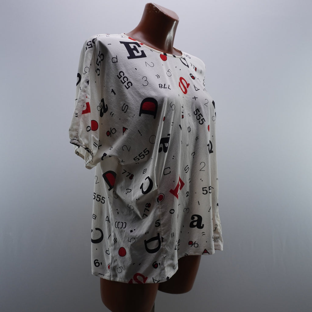 Camiseta de Manga Corta Escada para Mujer Usada - Blanco, L