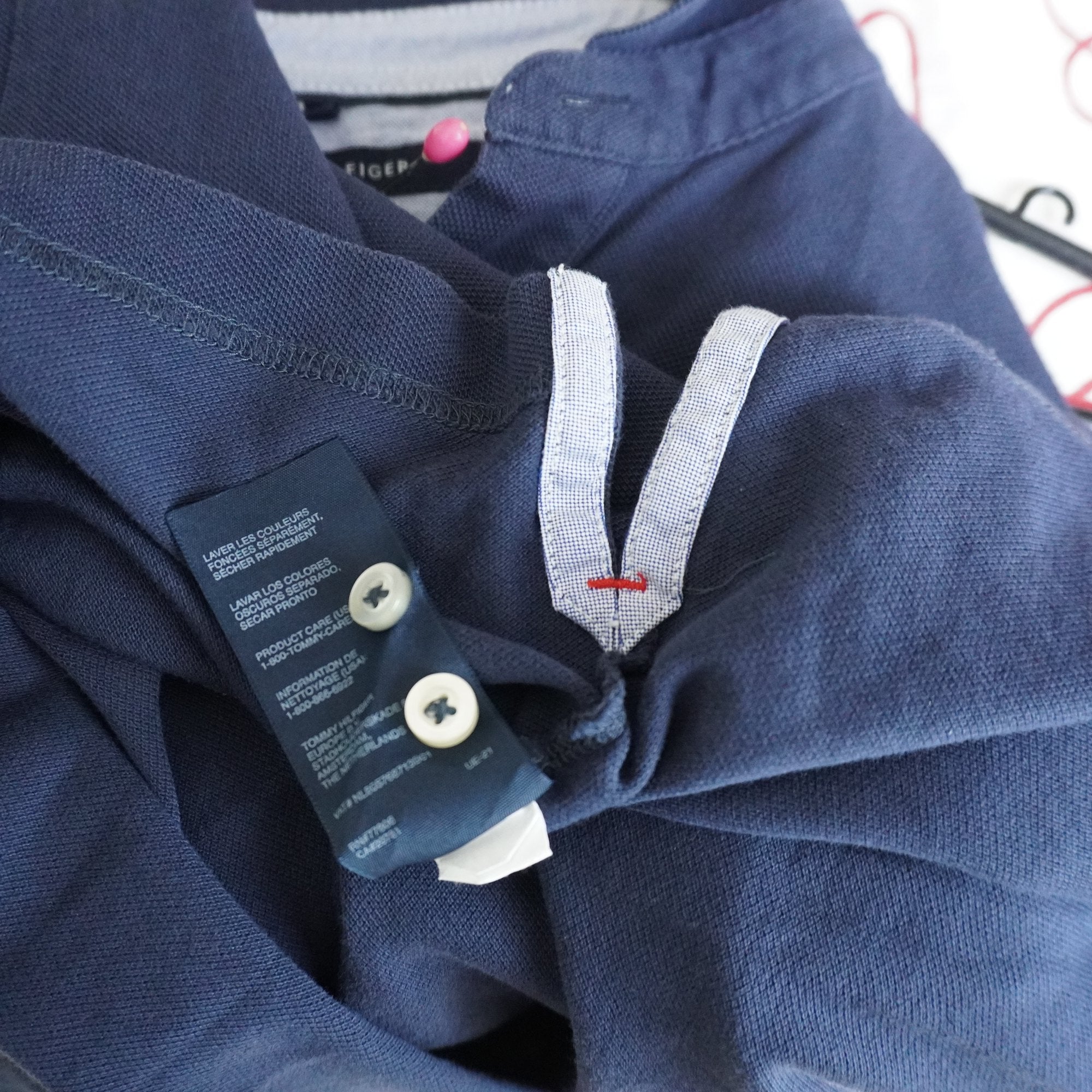 Camiseta de Manga Corta Tommy Hilfiger para Hombre Usada - Azul, XL