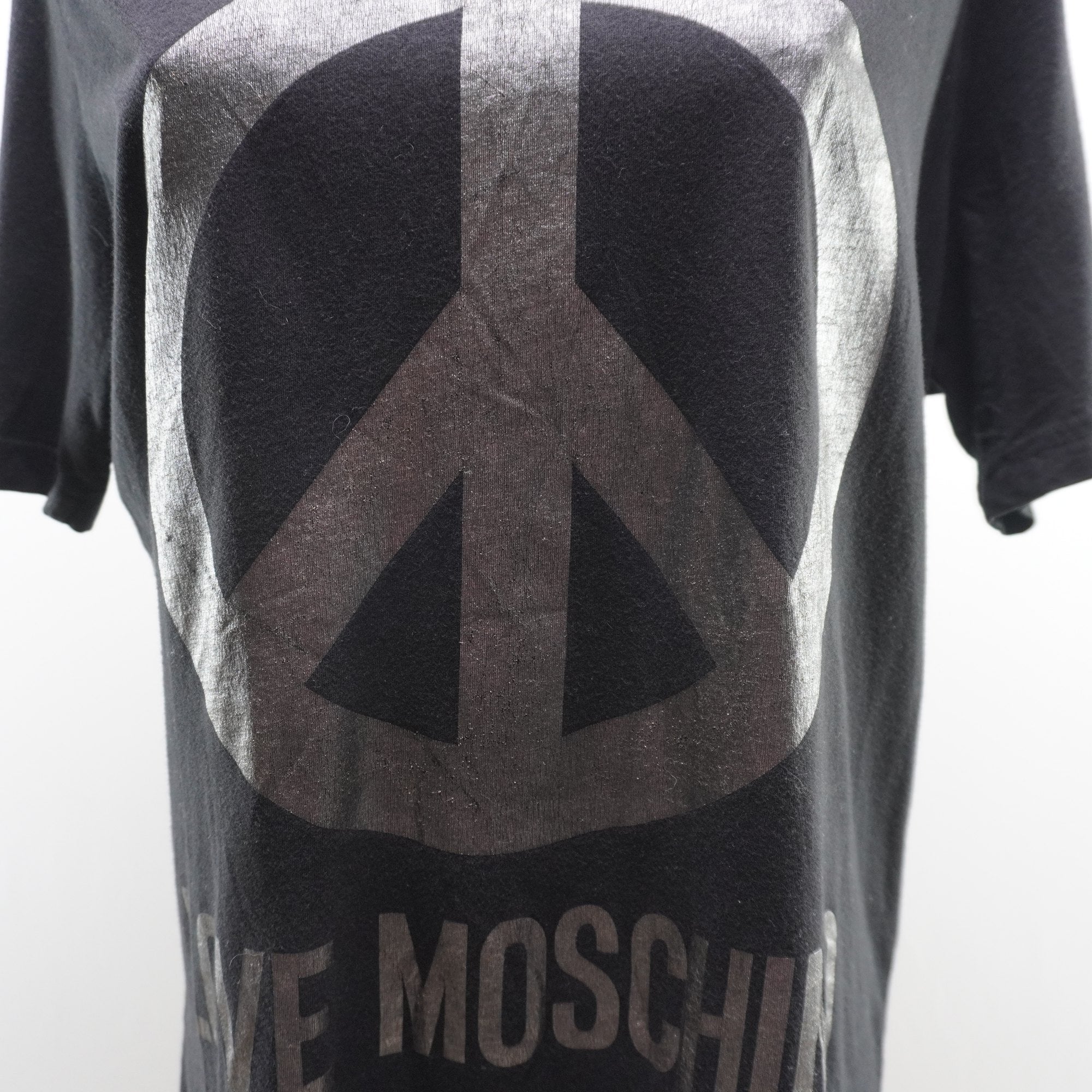 Camiseta de Manga Corta Moschino para Mujer - Negro, XL, Usada en Muy Buen Estado
