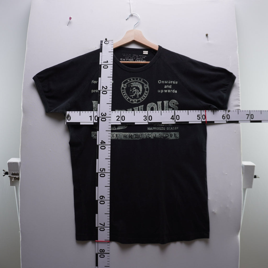 Camiseta de Manga Corta Diesel para Hombre Usada - Negra, L