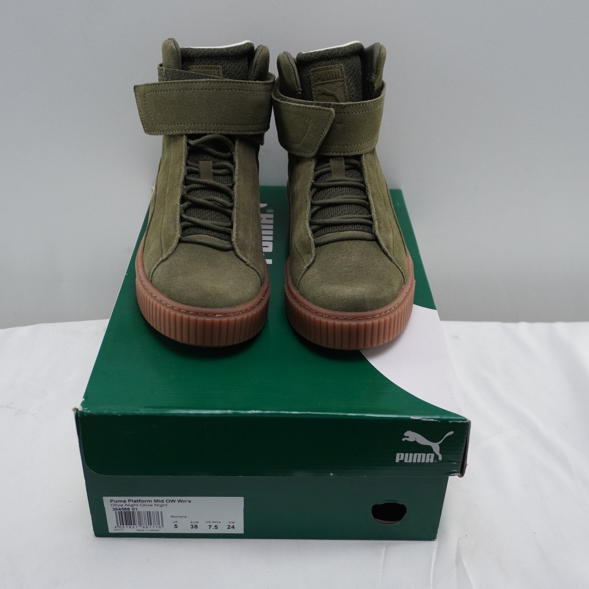 Zapatillas Puma para Mujer Usadas - Verde, Talla 38