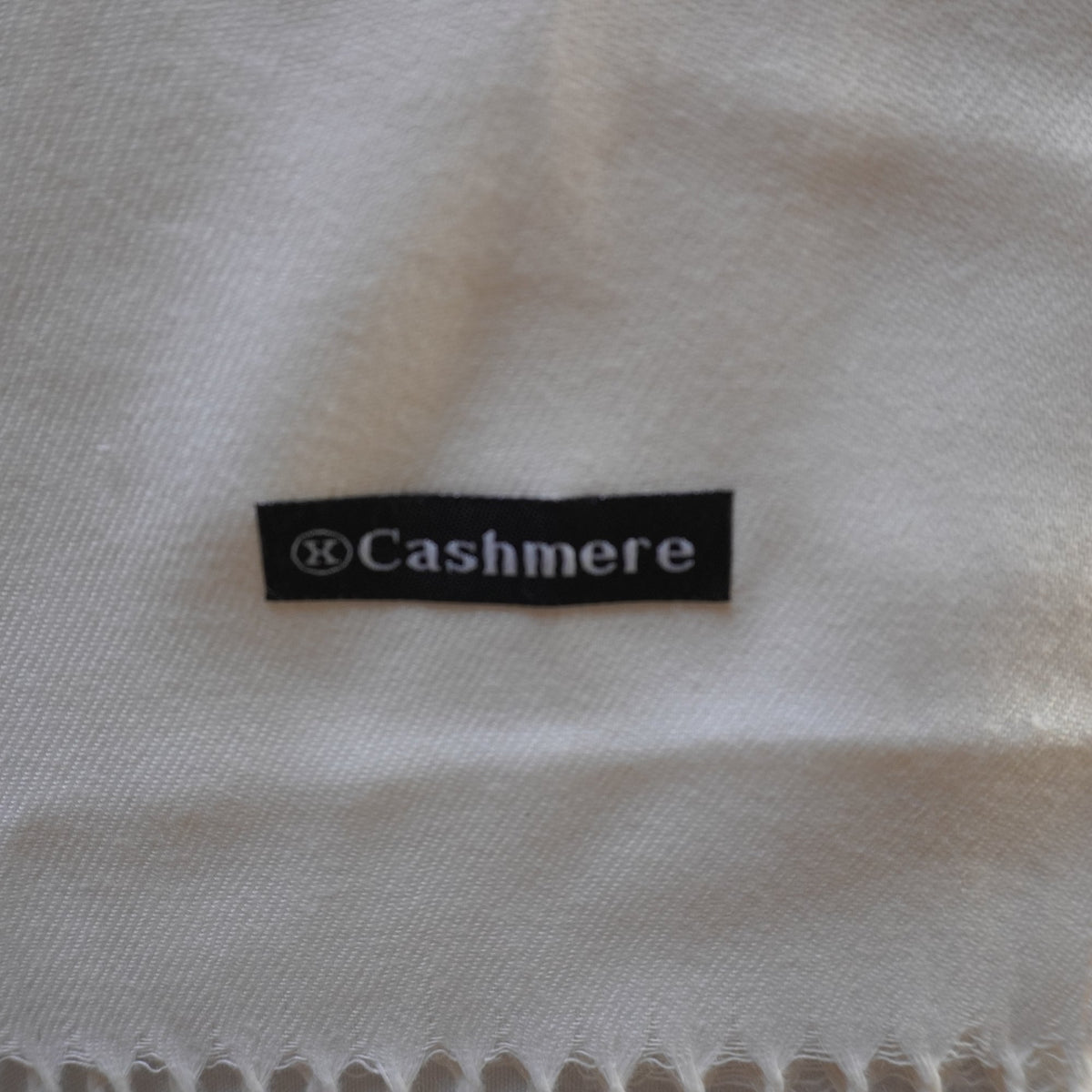 Bufanda Cashmere para Mujer Usada - Blanca, Muy Buen Estado