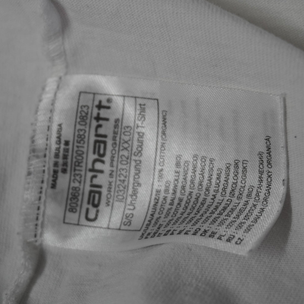 Camiseta de Manga Corta Carhartt para Hombre - Blanca, M, Usada en Muy Buen Estado