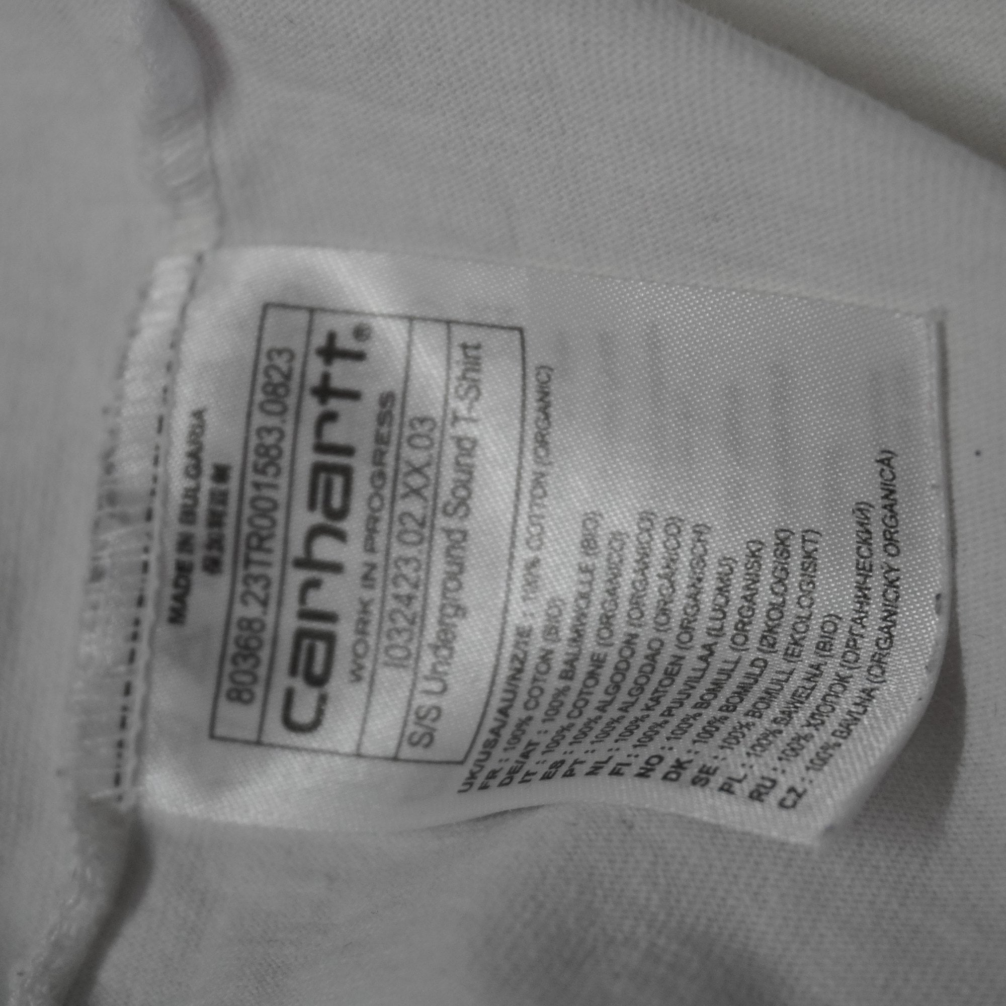 Camiseta de Manga Corta Carhartt para Hombre - Blanca, M, Usada en Muy Buen Estado