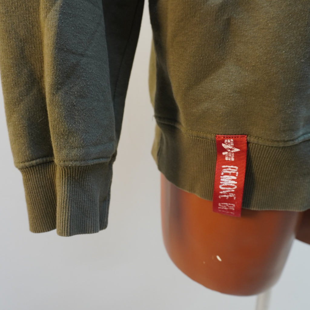Sudadera con Capucha Alpha Industries para Hombre Usada - Verde, XL