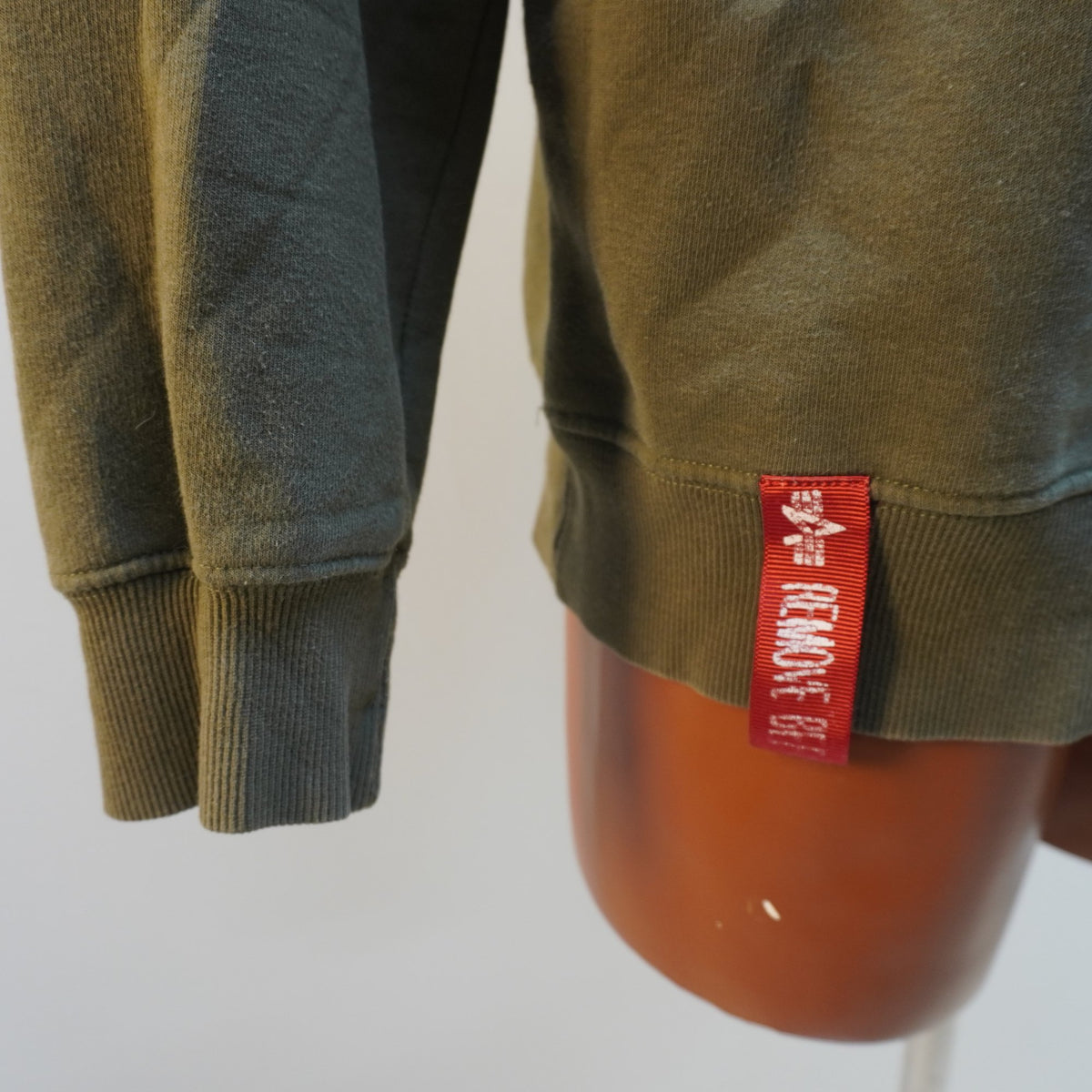 Sudadera con Capucha Alpha Industries para Hombre Usada - Verde, XL