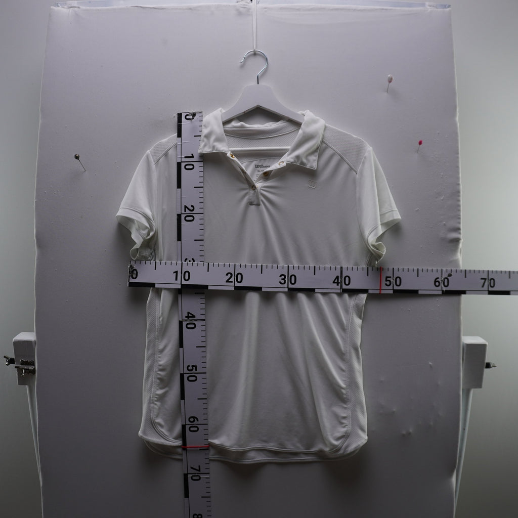 Camiseta de Manga Corta Wilson para Mujer - Blanco, XL, Usada en Muy Buen Estado