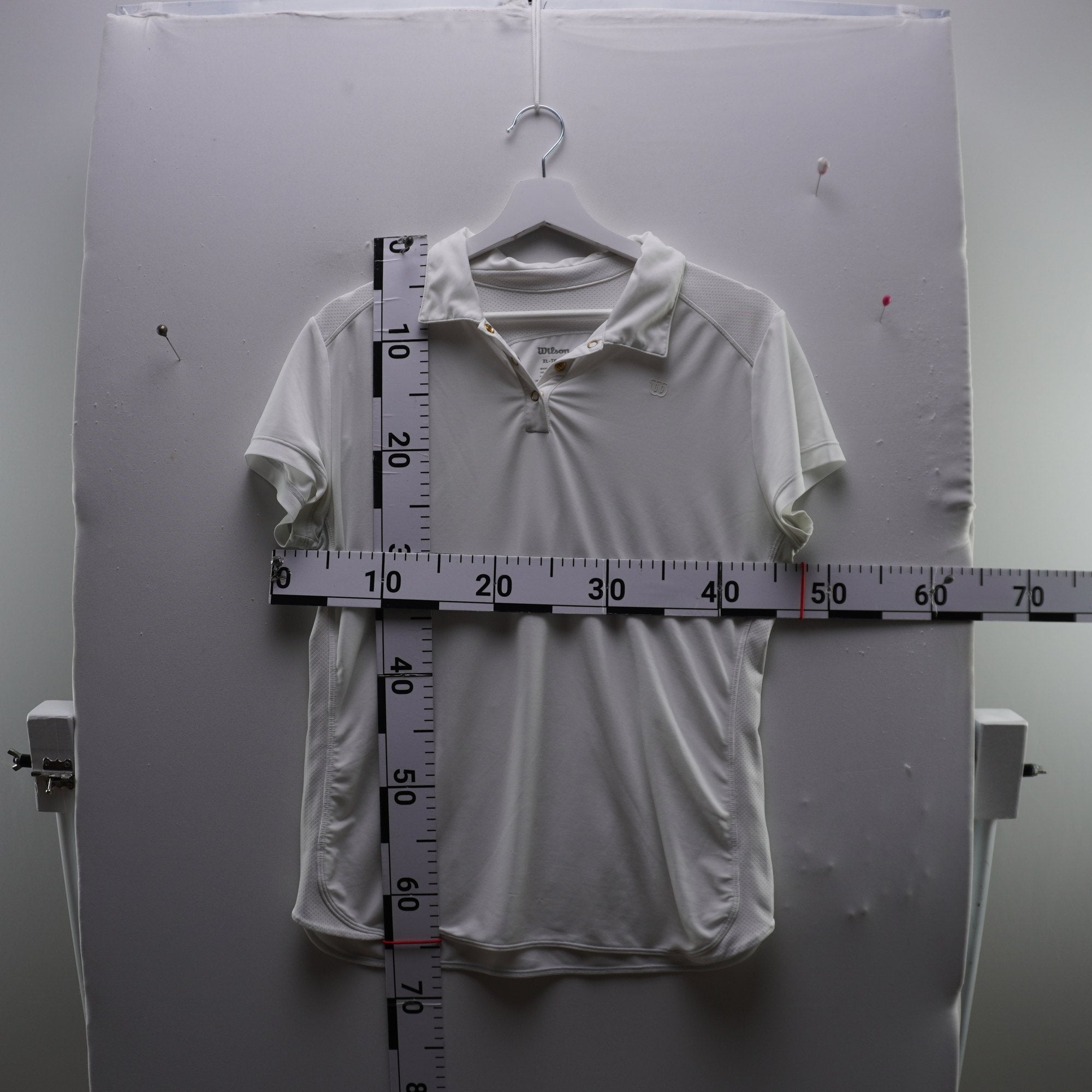 Camiseta de Manga Corta Wilson para Mujer - Blanco, XL, Usada en Muy Buen Estado