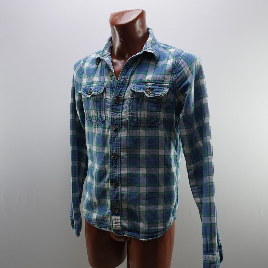 Camisa Abercrombie & Fitch para Hombre Usada - Verde a Cuadros, Largo