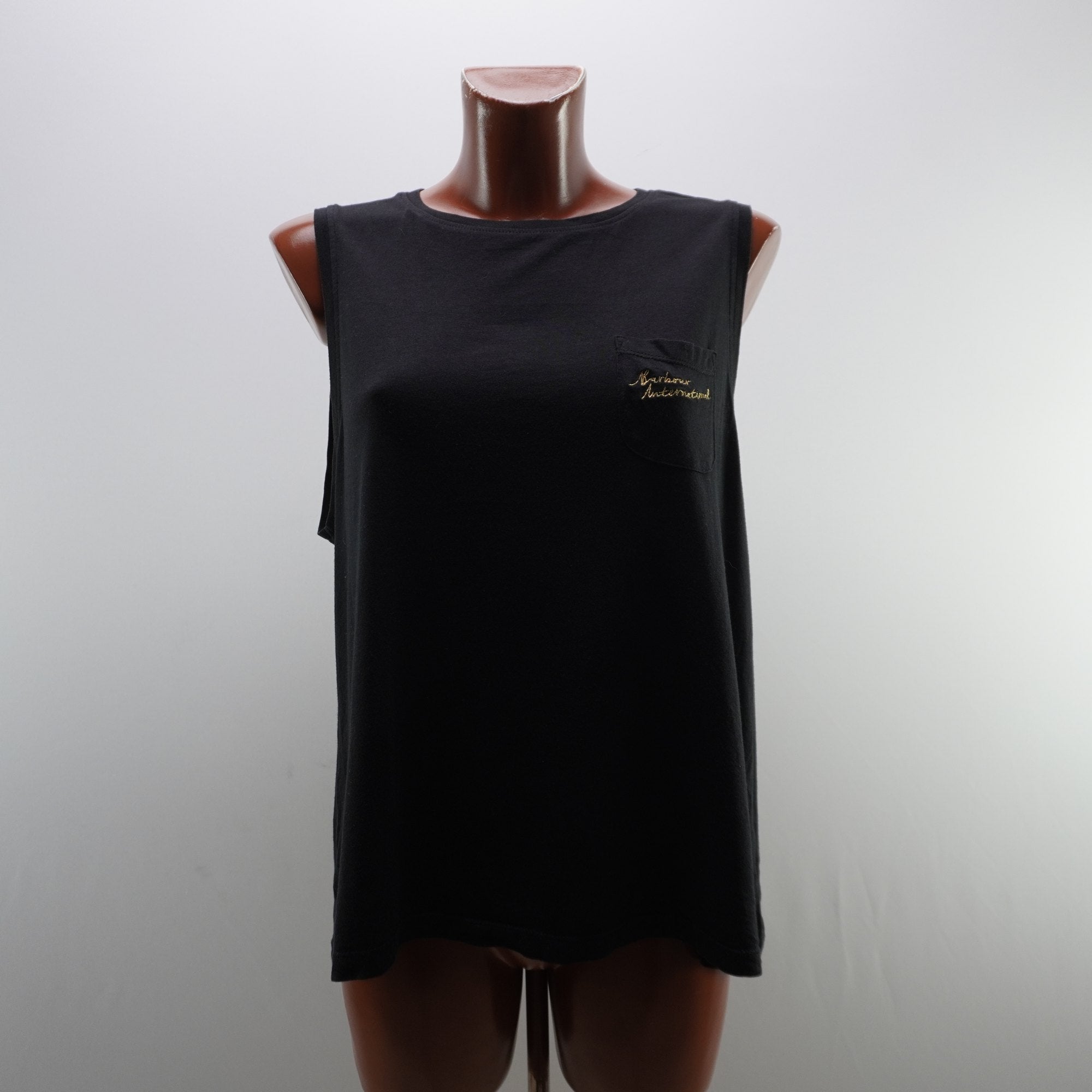 Camiseta Barbour para Mujer Usada - Negra, XL