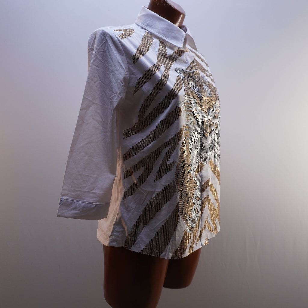 Camisa de Vestir Fashion Queen para Mujer Usada - Blanca, L