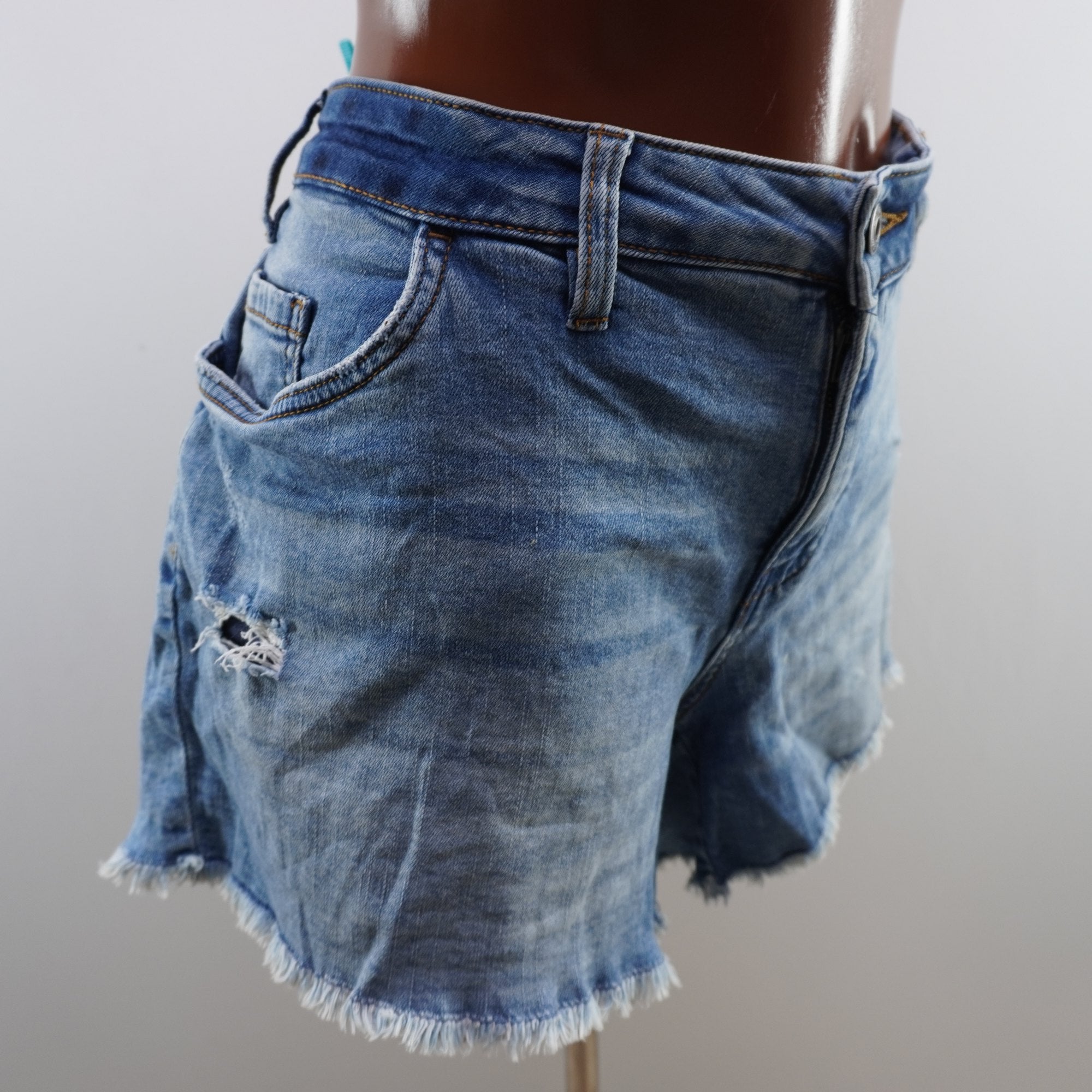 Pantalones Cortos Vaqueros Rainbow para Mujer Usados - Azul, XXXL