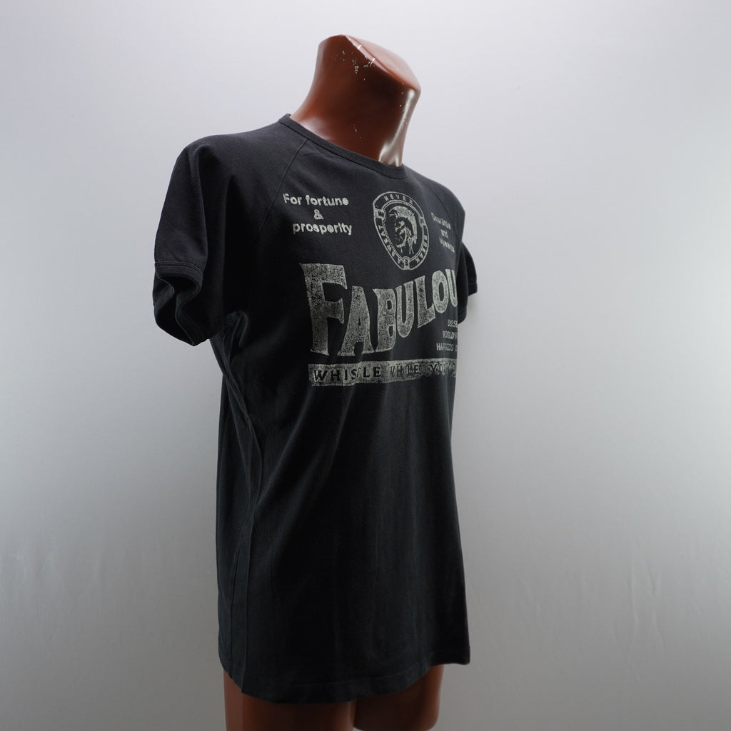 Camiseta de Manga Corta Diesel para Hombre Usada - Negra, L