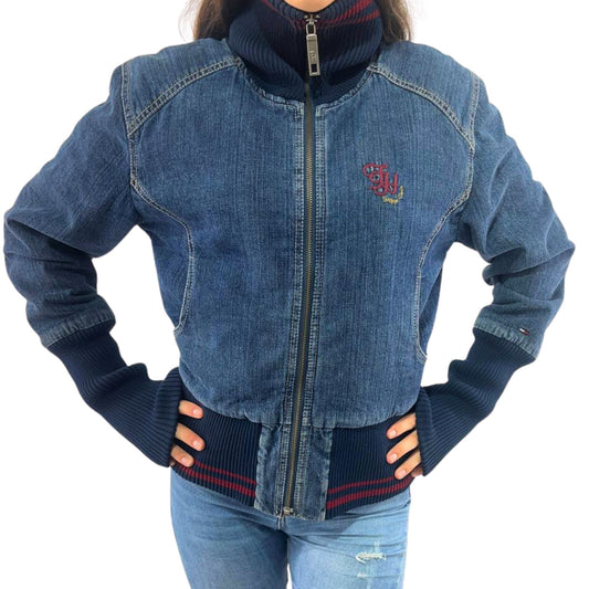 🔥 Tommy Hilfiger Women's Dark Blue Jacket, Size M - Used. Good Condition