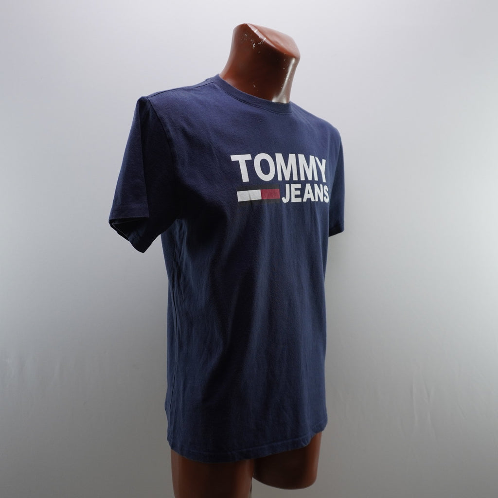 Camiseta de Manga Corta Tommy Hilfiger para Hombre - Azul Marino, Mediano (M), Usada en Muy Buen Estado
