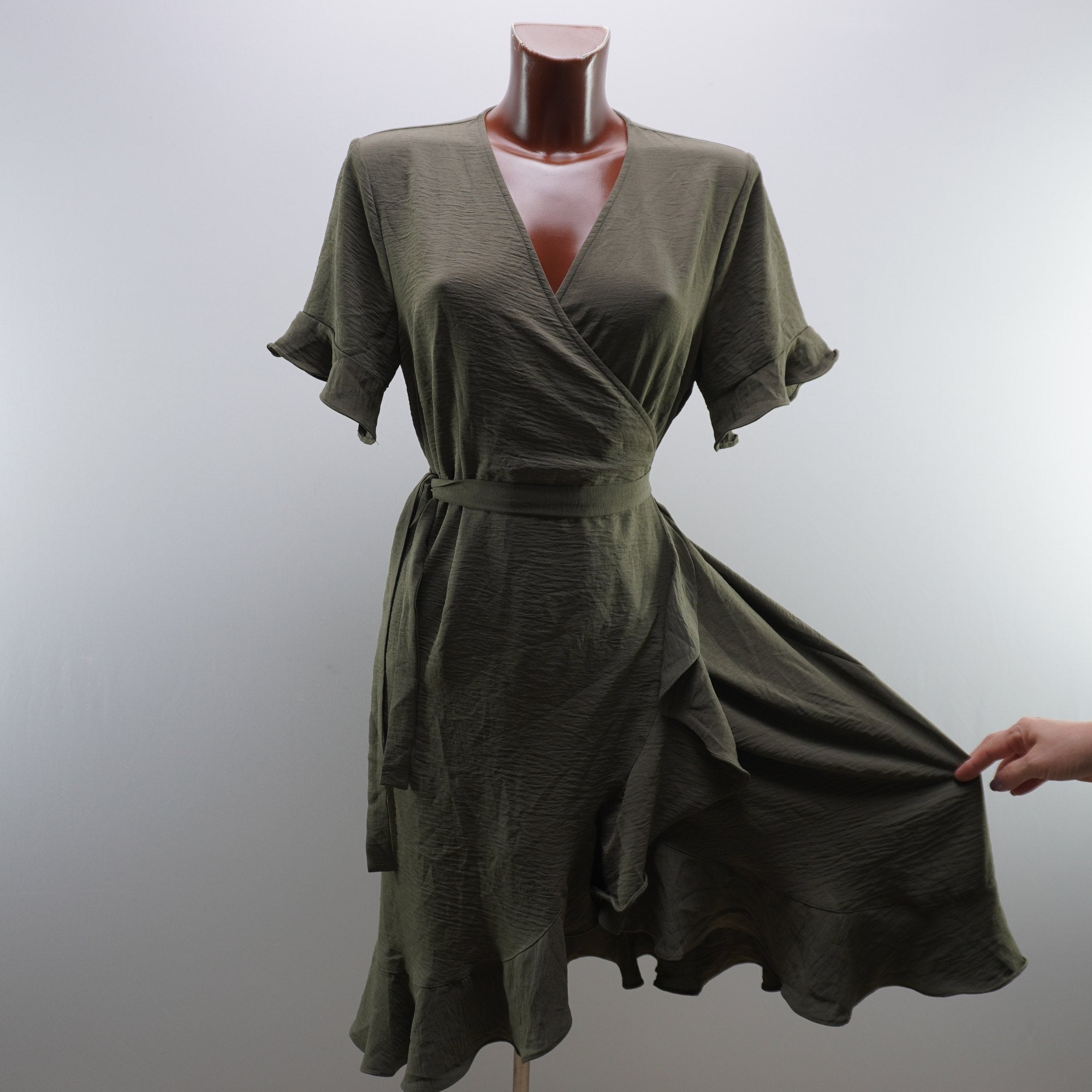 Vestido Verde de Algodón para Mujer Usado - Talla L