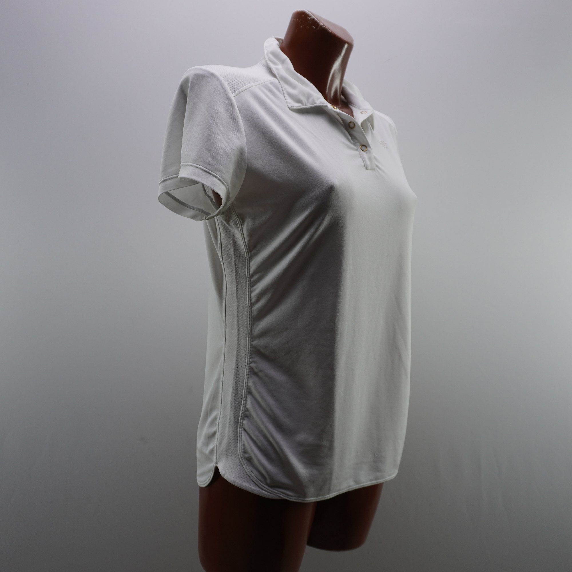 Camiseta de Manga Corta Wilson para Mujer - Blanco, XL, Usada en Muy Buen Estado