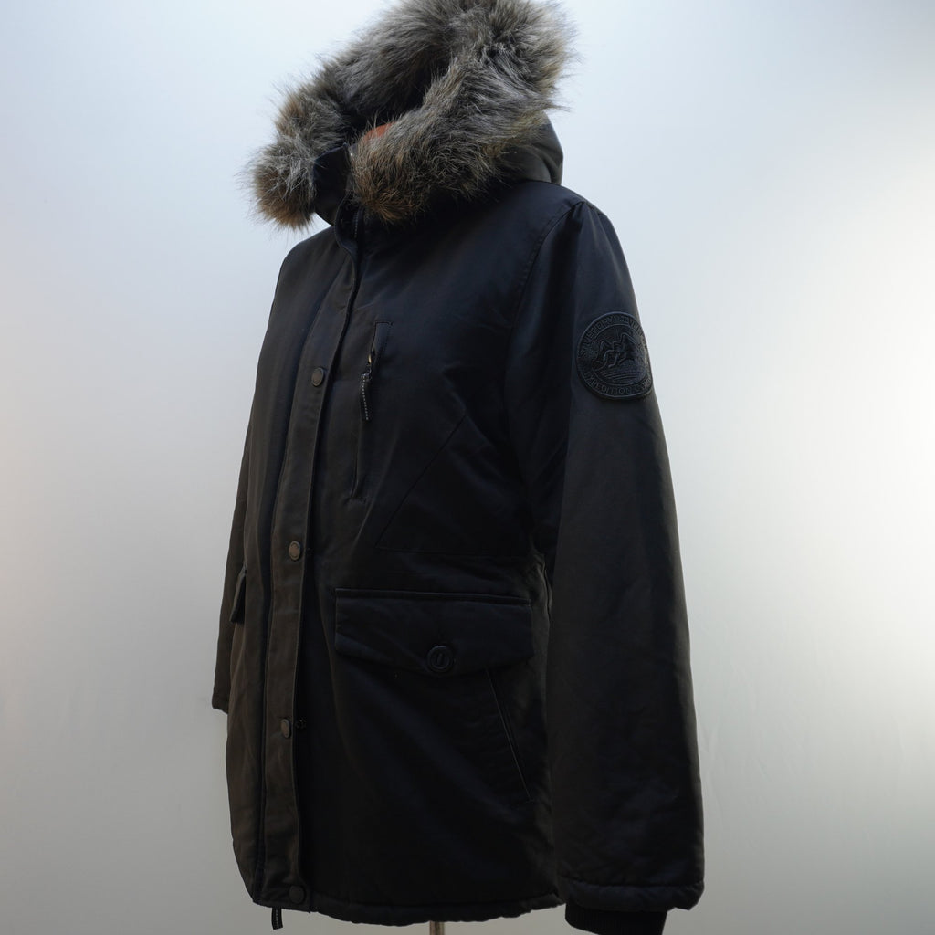 Parka Superdry para Mujer Usada - Negra, XL